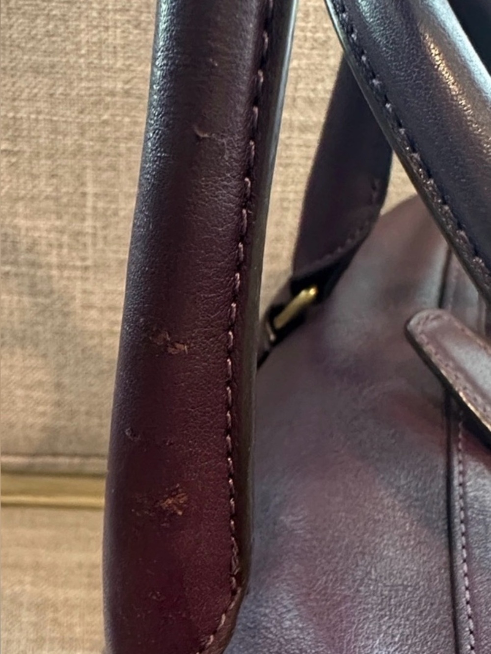 Coach Legacy Studded Haley Satchel. Plum/purple .Style 26404 - Picture 9 of 16